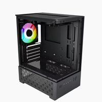 Hot Sale M-ATX ITX Desktop Case Black White Mid Tower with Aluminum Alloy Supports 280mm Graphics Card PC Case