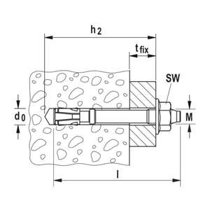 FISCHER - 44113 Nail <b>anchor</b> FNA II C with threaded head and flanged nut - EAN 4006209441138 <b>ANCHORS</b> MECHANICAL <b>ANCHORS</b> - Product Image 4