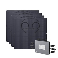 Kit Surya Balkon 2000w |   Sistem Penyimpanan Energi Surya Terhubung Jaringan Dengan Inverter Mikro 2kw & 4 Panel Surya Fleksibel 240W
