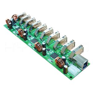 Boîtier en aluminium <span class=keywords><strong>DIY</strong></span>, concentrateur <span class=keywords><strong>USB</strong></span> 3.0 à 10 ports, carte de circuit imprimé, machine de fabrication de circuits imprimés - Product Image 1