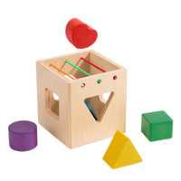 Juego de Madera Montessori para Niños, Caja de Clasificación de Formas y Colores, Juguete Educativo Sensorial para Niños y Niñas