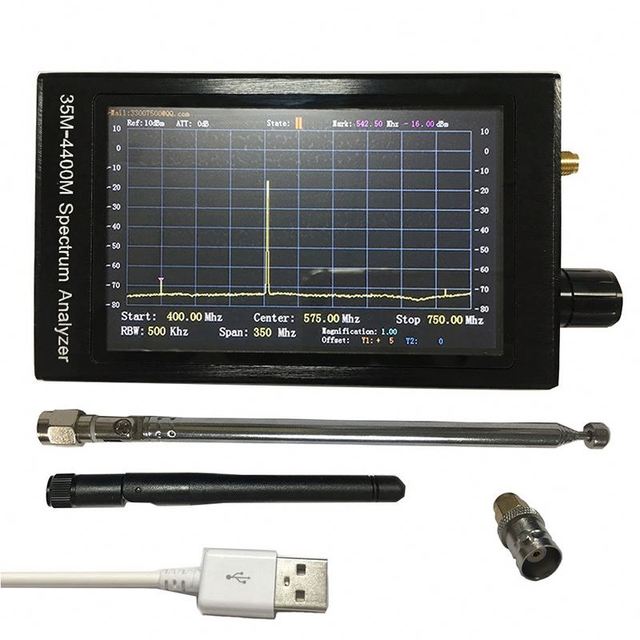 MLK 2024 Handheld Spectrum Analyzer 35MHz-4400MHz Portable RF EMC Testing Lab Instrument