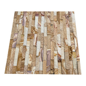 Fabricante directo amarillo cálido superficie dividida antiácido diseño moderno <span class=keywords><strong>piedra</strong></span> <span class=keywords><strong>de</strong></span> cultivo lineal para Hotel Villa <span class=keywords><strong>fachadas</strong></span> exteriores - Product Image 1