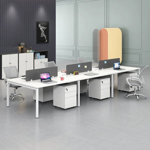 โต๊ะทำงานสำนักงานสมัยใหม่ โต๊ะคอมพิวเตอร์แบบโมดูลาร์ เฟอร์นิเจอร์สำนักงาน โต๊ะทำงานสั่งทำพิเศษ โต๊ะผู้บริหาร โต๊ะทำงานสำนักงาน - Product Image 3