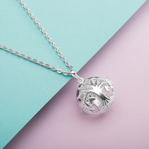 Vòng Cổ Thiên Thần Merryshine Vòng Cổ Gia Đình Cây Sự Sống Lồng Chuông Hài Hòa Chuông Bạc Mặt Dây Chuyền Hài Hòa Mạ Bạc - Product Image 2