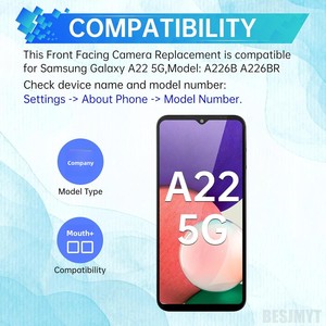 Módulo de cámara frontal de repuesto para A22 5g, pieza de repuesto para modelos A226b/a226br A226b,a226br, reemplaza el módulo de cámara frontal - Product Image 4