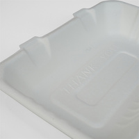 Boîte à lunch de canne à sucre de bagasse pratique et respectueuse de l'environnement N600ml Boîte à lunch en papier Boîte à bagasse verrouillée