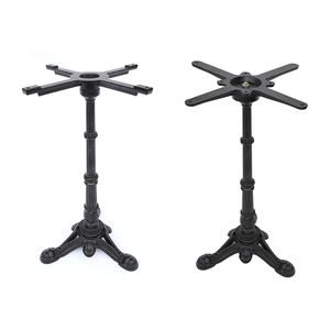 Gamba per Tavolo in Metallo, <span class=keywords><strong>Base</strong></span> a <span class=keywords><strong>3</strong></span> Gambe per Arredamento Ristorante, Tavolo in Ghisa Stile Bistrot Francese Nero Moderno Personalizzabile Supporto D470mm - Product Image 6