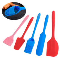2025 luxe maison cuisine accessoires de cuisson Silicone verre crème spatule et distributeur d'huile avec brosse