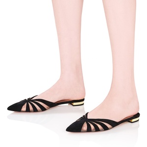 Pointed Closed Toe Shoes for Women Slides Slippers New Styles Ladies <strong>Mules</strong> Half <strong>Flat</strong> Shoes Breathable - Product Image 5