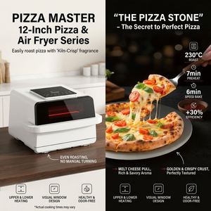 Four à Friture Sans Huile 6L 12 pouces 2100W Double Tension Numérique 9 Menus Pierre à Pizza Antiadhésive Fenêtre Appareil de Cuisine Vente en Gros Usine - Product Image 3