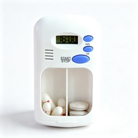 Organisateur de pilules intelligent portable de haute qualité avec boîte de rangement en plastique, fonctions de rappel et de minuterie d'alarme