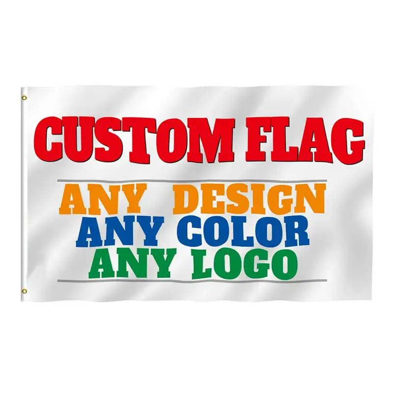 Bandeira profissional personalizada sem quantidade mínima para pedido, bandeira 100% poliéster para futebol, tamanho personalizado, bandeira decorativa para publicidade pessoal, bandeira de nylon para multidão