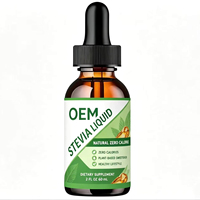 Extracto de Stevia OEM en Gotas Líquidas, 95% Puro, Edulcorante, Suplemento, Marca Privada, Gotas de Hoja de Stevia Natural a Granel