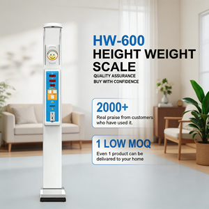 เครื่องชั่งน้ำหนักดิจิตอลแบบหยอดเหรียญสำหรับโรงพยาบาล รุ่น HW-600 ได้รับการรับรอง พร้อมหน้าจอ LED ความละเอียด 0.1 กก. โครงสร้างเหล็ก รับผลิตแบบ OEM/ODM ปรับแต่งได้ - Product Image 1