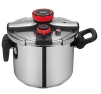 Casserole à pression compacte en acier inoxydable de 22 cm, 4L 5L 6L 7L 8L - Cuisine à domicile, sûre, facile à nettoyer, économie d'énergie