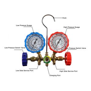 C303 hvac מערכת קירור אוויר אוטומטי מרכך טעינה סעפת מד סט פליז r134a r502 r410a r404 לחץ לחץ - Product Image 3