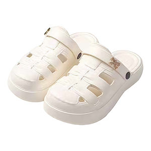 รองเท้าผู้หญิงแฟชั่นฤดูร้อนแบบสวม  ผ้าตาข่ายนุ่ม  กันลื่น  เพิ่มความสูง  สำหรับใส่กลางแจ้ง - Product Image 1