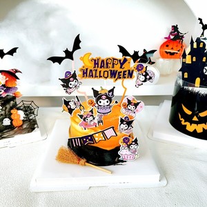 Honey And Sweetness Halloween Cake Decorations Kuromi Acrylic Cake Toppers For Halloween Party - Product Image 3