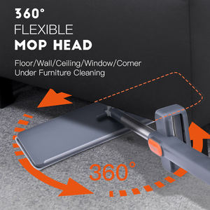 OKKiHOME Serpillère plate auto-essorage extra large de 17 pouces avec <span class=keywords><strong>lame</strong></span> de raclette en acier intégrée, mains libres, taux de <span class=keywords><strong>d</strong></span>éshydratation de 80 à 90 %, extensible - Product Image 4