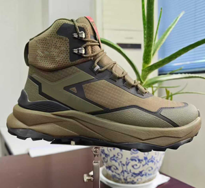 SFB34 717 Men's Desert Style <b>Hiking</b> <b>Boots</b> PU Leather Waterproof Outdoor All Seasons Tan Black Rubber Sole Ankle Height - Product Image 3