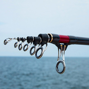 Fisherbon Guides de canne à pêche en acier inoxydable à grand œil et angulaires pour la pêche au lancer et les cannes d'ancrage DIY - Product Image 1