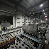 Machine de moulage verticale sans flacon entièrement automatique pour fonte de fer, technologie de sable vert, moteur, pompe à haute performance