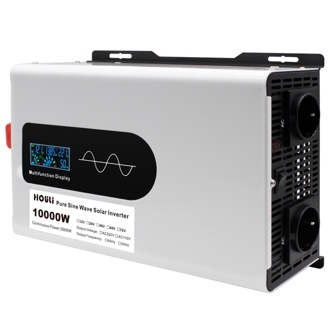 HOULI 10000W Peak Pure Sine Wave Power Inverter 12V 24V 48V DC to AC 220V Off Grid Solar Home Backup