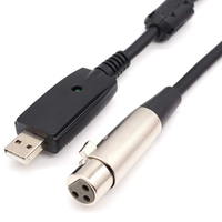 Utech-Câble USB vers XLR femelle 3 broches, câble de microphone XLR vers USB, câble audio de studio pour l'enregistrement d'instruments, karaoké et chant