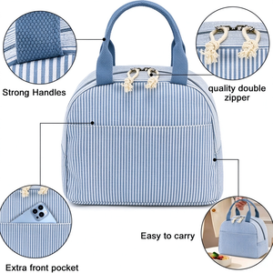 Nouveau Sac Isotherme en Velours Côtelé avec Poches Latérales, Logo Personnalisé, Imperméable, Grande Capacité, Écologique, Idéal pour les Voyages - Product Image 4