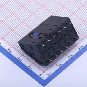 KFM736H-5.0-2*6P Spring Terminal Block Through hole Component (THT),P=5mm Connector 2x6P 5mm Black 12P - Product Image 2