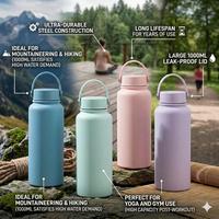 Mikenda – Tasse de voyage isotherme en acier inoxydable personnalisée avec poignée et couvercle, grande capacité, ouverture large – Vente en gros