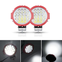 Barra de luz LED de trabajo de alta potencia de 7 pulgadas, 51W, 63W, punto/luz de conducción de inundación para todoterreno UTE 12V 24V 4x4 4WD barco SUV camión