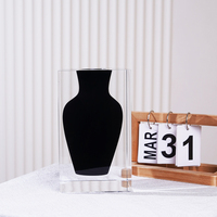 JR Joseph Vase Soho Noir Vintage Décoration Pot de Fleur Pampas Herbe Moderne Balcon Porche Salon