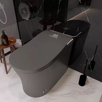WC monobloc intelligent en céramique émaillée 3D gris de haute qualité, étanche, pour personnes âgées
