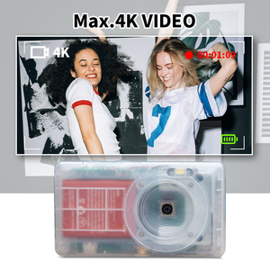 Cámara Compacta Retro de Apuntar y Disparar con Carcasa Transparente OEM, 50MP, Video 4K, Antivibración, Pantalla de 2.4 Pulgadas - Product Image 3