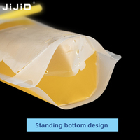 JIJID Custom Foodzak 250/500/750ml Transparante Plastic Verpakking met Drinkrietje van Plastic voor Sapverpakkingen