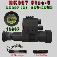 Lunette de vision nocturne infrarouge NK007 Plus avec zoom AI, caméra télescope monoculaire tactique HD 1080P pour la chasse
