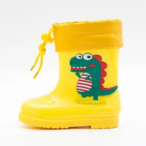 Boa qualidade crianças meias quentes curto tornozelo pvc chuva botas meninas boot fabricante atacado