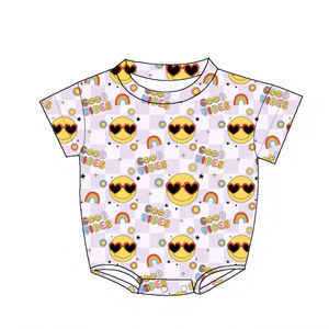 Western Bambus Baby Jungen Kleidung Baggy Bubble Strampler Kurzarm Western Cowboy Kleinkind Baby Übergroßer Bubble Strampler - Product Image 2