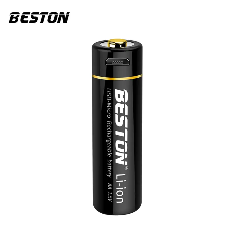 BESTON 마이크로 USB1.5V 리튬 이온 충전식 AA 배터리 2800mWh 장난감