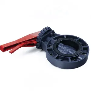 Wholesale Handle Type Plastic 4 Inch DN100 DIN Standard PVC Butterfly Valve For Civil And Industrial Systems