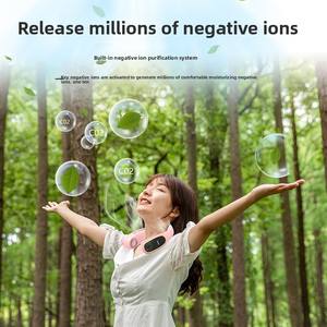 Nouveau <span class=keywords><strong>ventilateur</strong></span> sans balais à ions négatifs, à porter autour du cou, rechargeable par USB, <span class=keywords><strong>purificateur</strong></span> d'air sans pales, réfrigération, autonomie de 3 à 6 heures, pour le sport - Product Image 2