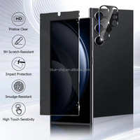 Kit de protection d'écran en verre trempé 9H avec emballage de vente au détail, film protecteur d'objectif pour la confidentialité pour Samsung S26 S25 Ultra Plus