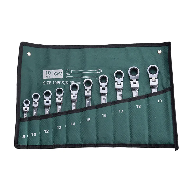 7 pezzi 12 pezzi Set di combinazione professionale Set di strumenti di riparazione automatica Set di chiavi a cricchetto in cromo vanadio flessibile