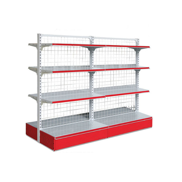 Metal Supermarket Round Display Shelves Gondola Shelving Supermarket Shelf Shelves for Chain Store Design Rack Stand