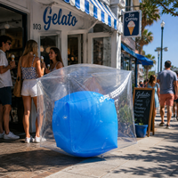 Bloc de glace gonflable personnalisé pour la décoration d'événements festifs, la publicité commerciale, les événements de carnaval