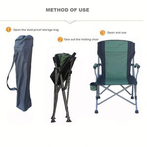 Outdoor Folding Moon <b>Chair</b> Metal Portable Camping <b>Beach</b> Fishing <b>Chair</b> Park Use - Product Image 3