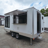 Neues Design Hot Dog Eiscreme Kaffee Wagen Mobiler Grill Imbisswagen Food Truck Anhänger zum Verkauf Zweizonen-Food-Trailer