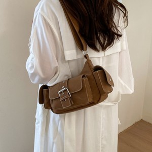 Custom Single <b>Lock</b> Bow Decor Women Shoulder Tote Multi Pocket Cargo Hobo Shoulder <b>Bag</b> Y2K Workwear Motorcycle Handbag - Product Image 3